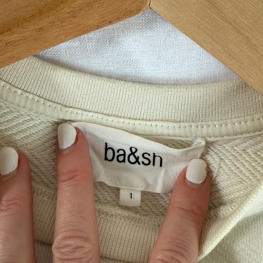 ba&sh Tael cream puff short sleeve sweatshirt - Picture 6 of 8